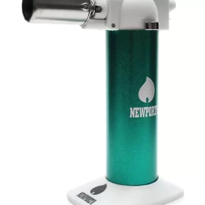Newport Zero 6″ Turbo Torch Butane Lighter - Black, Cyan