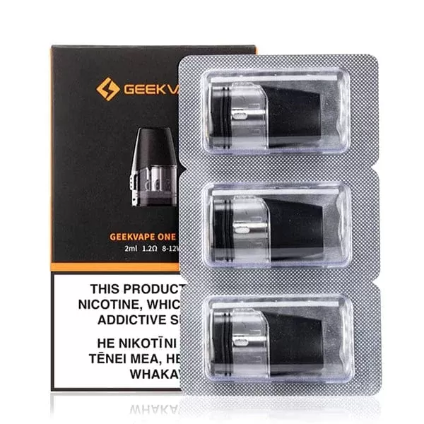 GeekVape Aegis One Replacement Pods - 0.8 ohm 2mL Pods 12-16W, 1.2 ohm 2mL Pods 8-12W