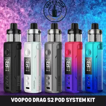 VOOPOO Drag S2 Pod System Kit in Dubai - Colorful Silver, Gray Metal