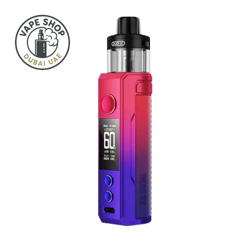 VOOPOO Drag S2 Pod System Kit in Dubai - Colorful Silver, Gray Metal - Image 2