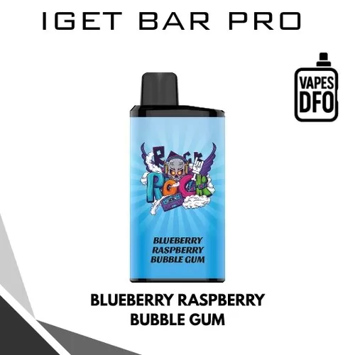 Blueberry Raspberry Bubble Gum – IGET BAR PRO - Non-rechargeable / IGET / Medium / Blueberry / Raspberry / Beverage & Dessert