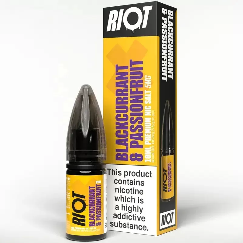 Riot X Nic Salt - Flavour#Apple Blackcurrant & Kiwi>Blackcurrant Passionfruit>Blue Razz Sour Watermelon>Blueberry Peach Fizz>Blueberry Sour Strawberry>Cherry Colada>Cherry Ice>Cola Ice>Dark