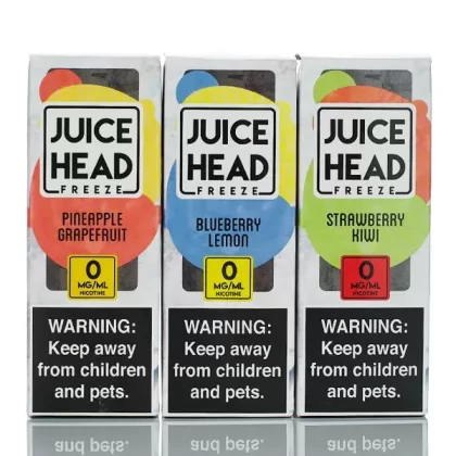 Juice Head Freeze E-Liquid - No Nicotine Vape Juice - 100ml - Guava Peach Freeze