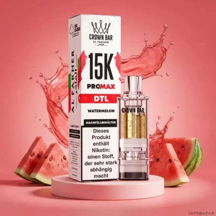 Al Fakher Pods Crown Bar 15K Pro Max – DTL 6mg – Watermelon