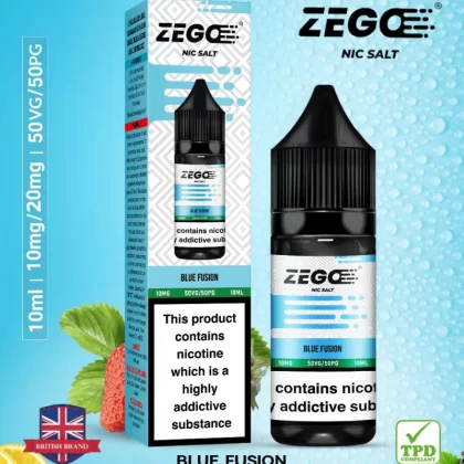 Zego Blue Fusion Nic Salt Vape Juice - 10 Pack