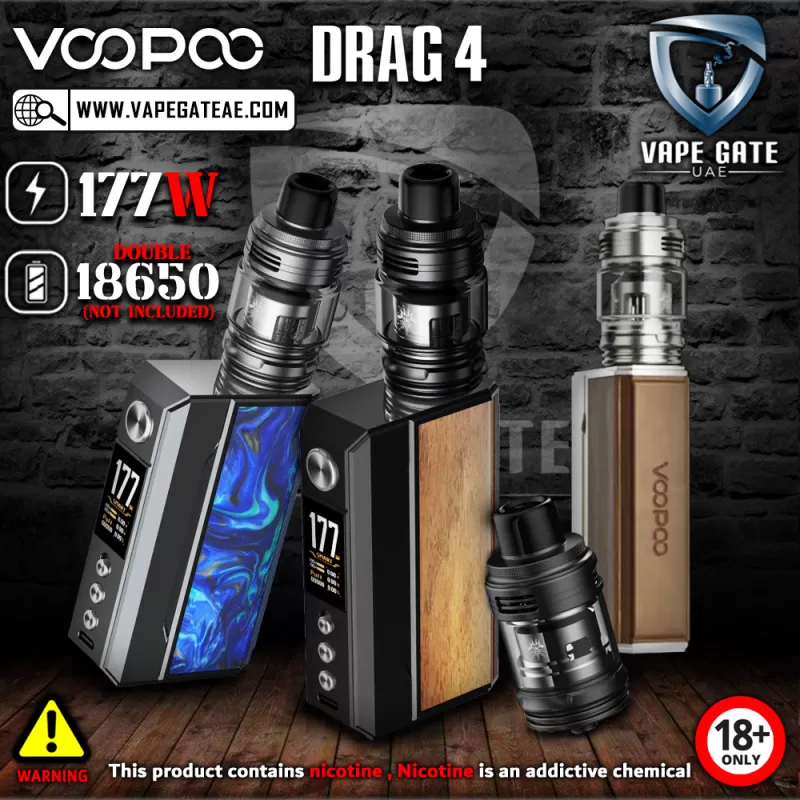 VOOPOO DRAG 4 Pod Kit 177W - Black & Walnut