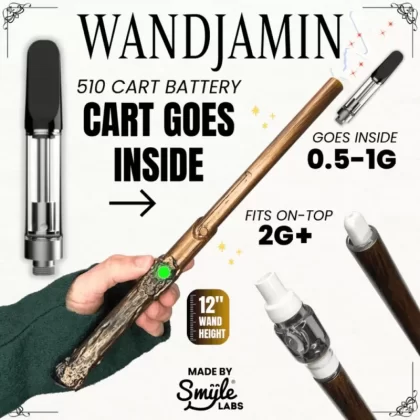 Wandjamin Magic Wand 510 Thread Vape Cart Battery - Discountvapepen