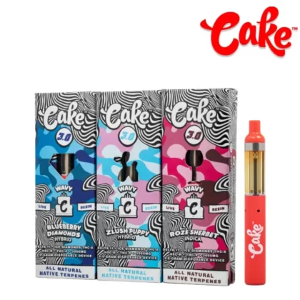 Cake Wavy Delta 11 + THC-A Vaporizer – 3000mg - Strain#Roze Sherbet>Zlush Puppy>Apple Berry Fritter>Hawaiian Sweet Haze>Blueberry Diamonds>Dead Presidents OG>Sugar Plum Sauce (535E17)