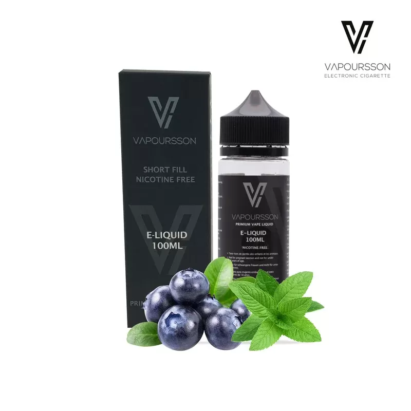 Vapoursson e-Liquid – Blueberry – Menthol 0mg 100ml Shortfill | Cigee