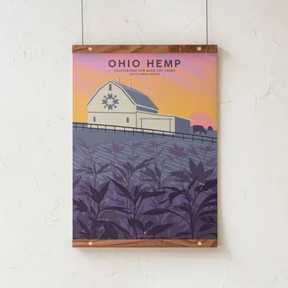 GoldLeaf Ohio Hemp Art Print