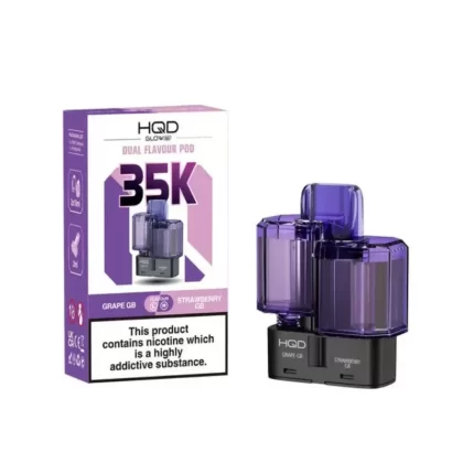 HQD Glow Air 35K Prefilled Pod Grape GB / Strawberry GB - Nicotine Strength#20mg (E7FB66) (E7FB66)