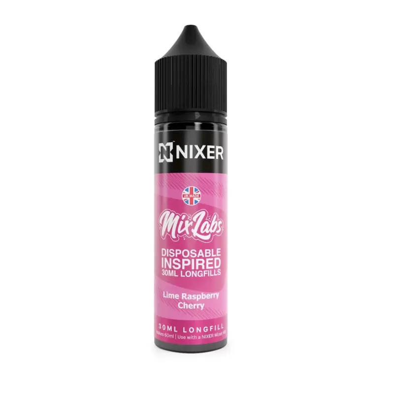 Nixer Salt Fills Lime Raspberry Cherry – 5mg & 10mg E-Liquid – 60ml Longfills - 5mg Mixer Salt Shots, 10mg Mixer Salt Shots