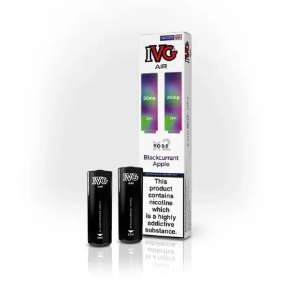 IVG Air Pods - Flavour#Blackcurrant Apple>Blue Raspberry Cherry>Blue Raspberry Ice>Blue Sour Raspberry>Blue Razz Plum>Classic Menthol>Fizzy Cherry>Fizzy Cola>Fizzy Lemon>Fizzy Orange>Grape I (82E59A)