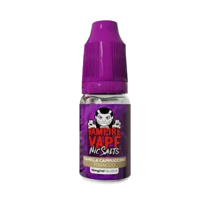 Vanilla Cappuccino Tobacco Nic Salt E-Liquid by Vampire Vape - 10mg – Medium Strength, 20mg – High Strength