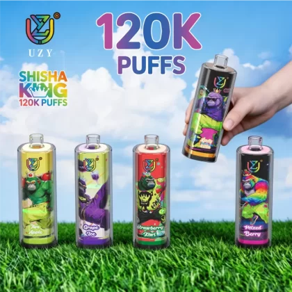 UZY SHISHA HOOKAH KING 120000 – 120K Puffs Direct to Lung 1.0 ohm Mesh Coil Disposable Vape Wholesale Price