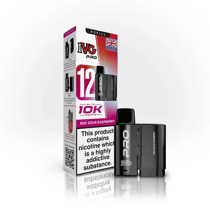 IVG Pro Red Sour Raspberry Refill - Ejuicewarehouse