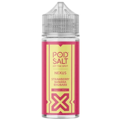 POD SALT NEXUS STRAWBERRY BANANA RHUBARB 100ML SHORTFILL E-LIQUID