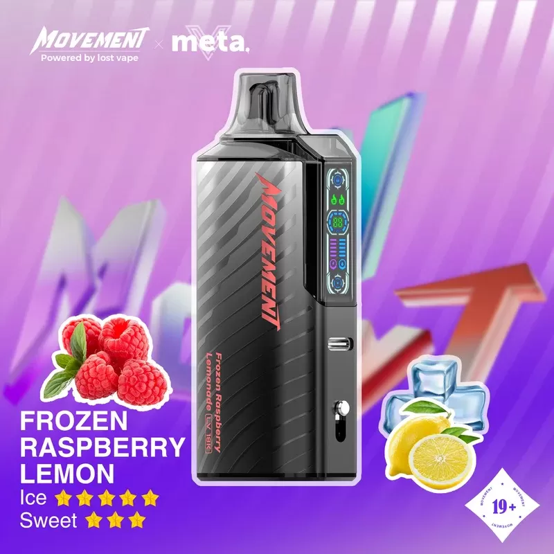 Lost Vape Movement LV 18K Disposable Vape – Frozen Raspberry Lemon
