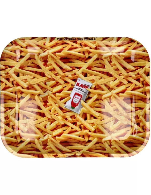 RAW French Fries Rolling Tray – Smoking Accessories - Vapefully - Image 2
