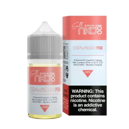 Naked 100 Salt Series Strawberry Pom (Brain Freeze) Vape e-liquid 30mL - Beyondvape