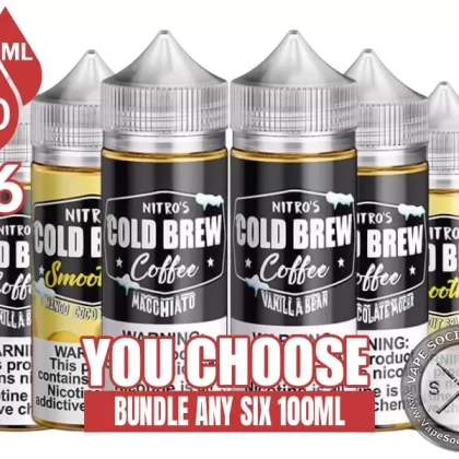 Nitro’s Cold Brew E-Liquid Bundle 6x100ml (600ml)