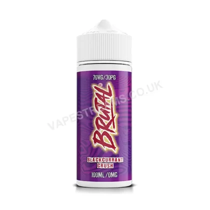 Brutal Blackcurrant Crush E-Liquid Shortfill - 100ml Bottle - 0mg Nicotine; Vape Product; Vape Product