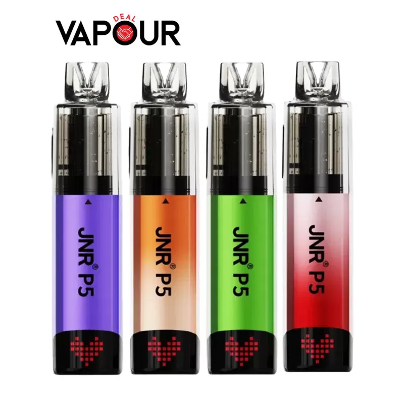 JNR P5 100K GlassRock Vape Kit - Black Dragon Ice / Passion Fruit Kiwi, Blue Razz Cherry / Blueberry Raspberry Cherry