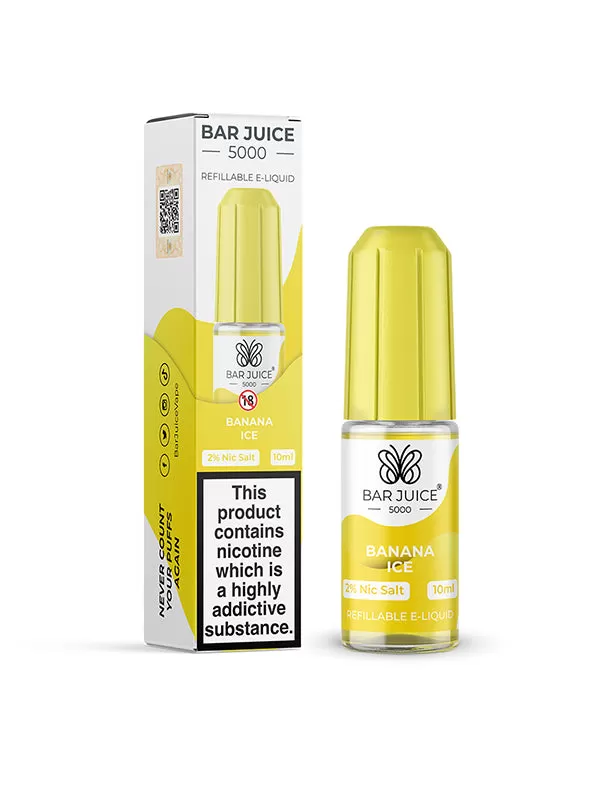 Bar Juice 5000 Banana Ice Nic Salt E-Liquid - Vape Product, Vape Product - Image 2