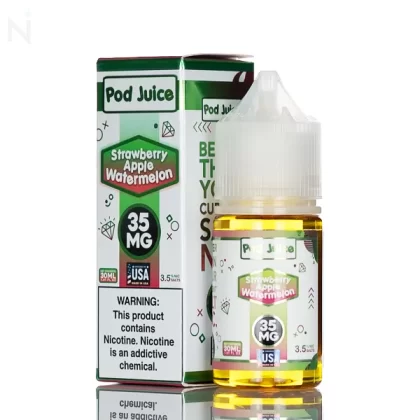Pod Juice Salt - Strawberry Apple Watermelon - 30ml - Vape Product, Vape Product