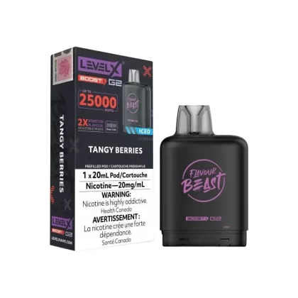 Level X Boost Flavour Beast G2 Pods – Tangy Berries, 25K Puffs