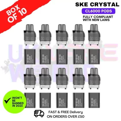 Fresh Menthol Mojito SKE Crystal CL6000 Prefilled Pod Box Of 10