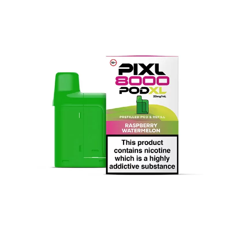 Pixl 8000 Raspberry Watermelon Refill Pods - Nicotine Strength#20mg (A15965)