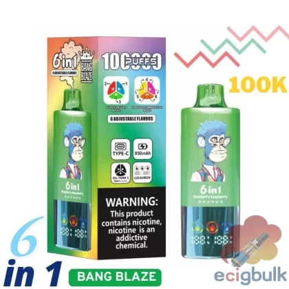 Bang Blaze 100K Puffs Disposable Vape – Triple Tanks, 6-in-1 Flavors & Endurance