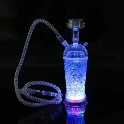 Acrylic LED RGB 1 Hose Arabic Shisha Pipe Hookah Set ( Worldwide)
