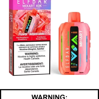 Red Raspberry Strawberry Elf Bar Mixart 40K Disposable Vape