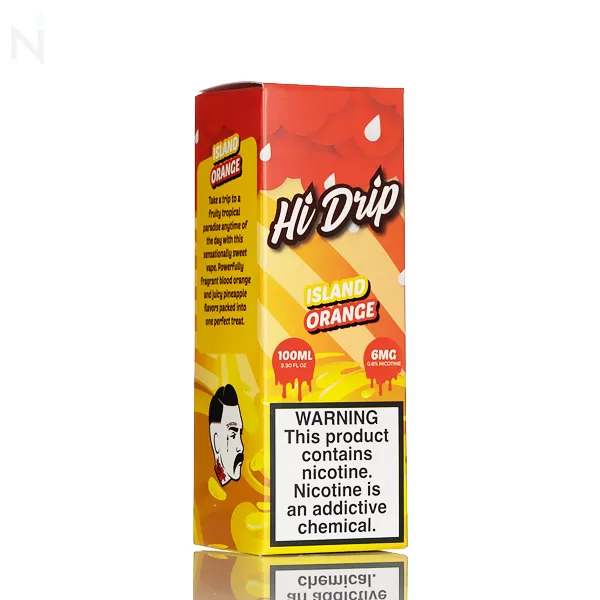 Hi Drip E-Liquid - Island Orange - 100ml - 6mg - Image 3