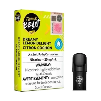 Flavour Beast S Pods – Dreamy Lemon Delight | Vape Cloud Canada
