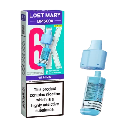 Fresh Mint Lost Mary BM6000 Refill Pack - Vapeshop Co
