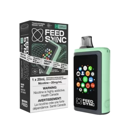 Feed Sync Disposable SMART Vape – 25K – Miami Mint - Eliquidsupply