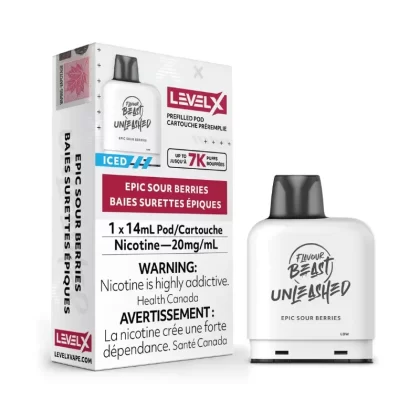 Level X Epic Sour Berries Iced Flavour Beast Unleashed Pod 7K