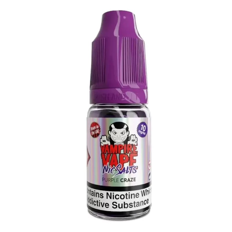 Purple Craze Nic Salt E-Liquid by Vampire Vape (10ml) - 10mg