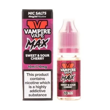 Sweet & Sour Cherry Nic Salt E-Liquid by Vampire Vape Max - 5mg