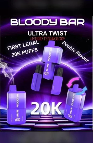 Bloody Bar 20k Ultra Twist Disposable Vape – Legal 20000 Puffs Vape