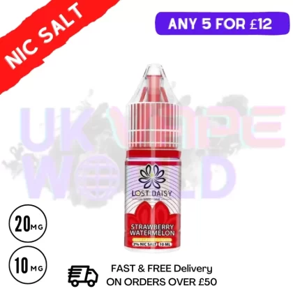 Strawberry Watermelon LOST Daisy Nic Salt 10ML eLiquid
