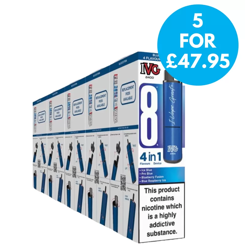 IVG (2%) 2400 Puffs Multipack (Box of 5)