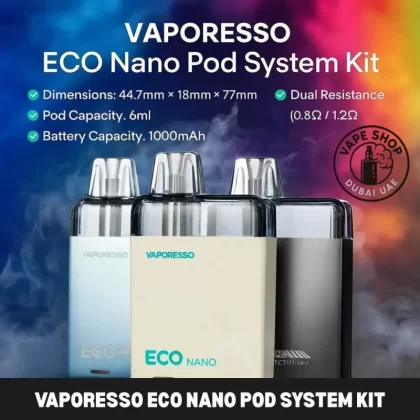 Vaporesso ECO Nano Pod System Kit 6ml In UAE - Peach Pink, sakura pink (CDFFC7)