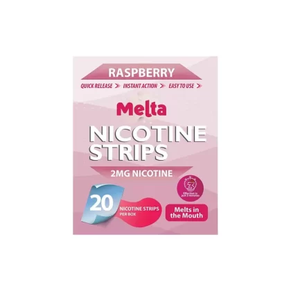 Melta Raspberry Nicotine Strips - Strength#2MG