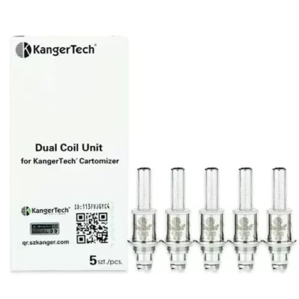 Genuine KangerTech Kanger Dual Coil Unit 1.8Ω Replacement Coil Pack of 5x