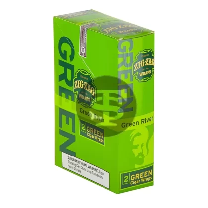 Zig Zag Wraps Premium Green Green River 25 Packs of 2