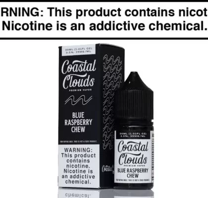 Blue Raspberry Chew by Coastal Clouds Salt 30ML - Vape Product, Vape Product